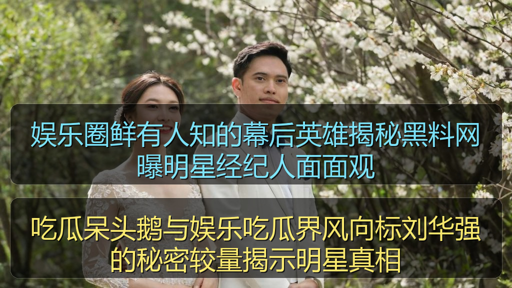 娱乐圈鲜有人知的幕后英雄揭秘黑料网曝明星经纪人面面观