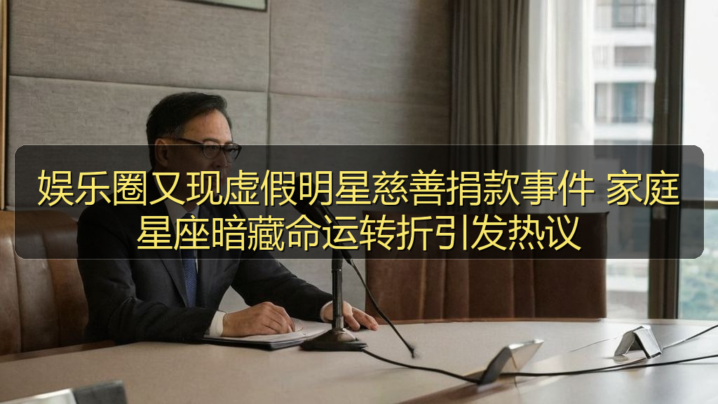 娱乐圈又现虚假明星慈善捐款事件 家庭星座暗藏命运转折引发热议