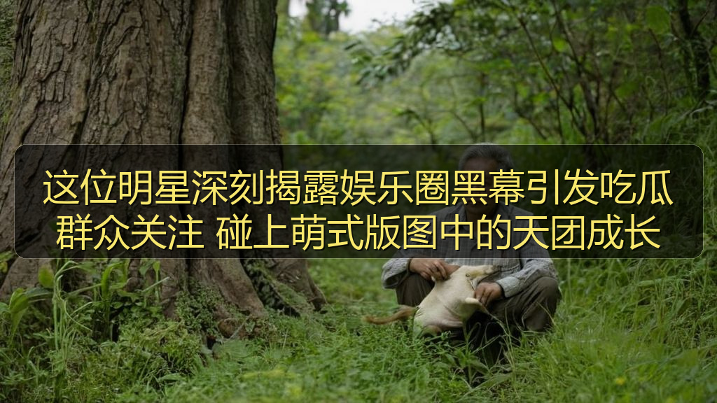 这位明星深刻揭露娱乐圈黑幕引发吃瓜群众关注 碰上萌式版图中的天团成长